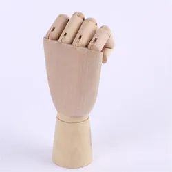 Wooden Hand Model Hand Figurines Rotatable Joint Drawing Sketch Mannequin Miniatures Office Home Desktop Room Decoration