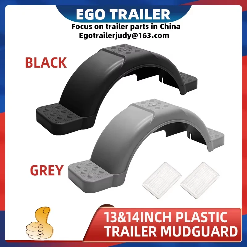 EGO TRAILER Plastic Trailer Mudguard Pair BLACK 13- 14 - 15