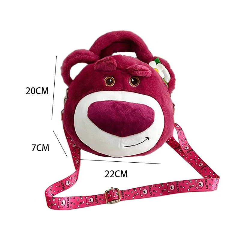 Disney Crossbody Bag for Girl Women Cute Cartoon Lotso Shoulder Bag Ladies Handbags Luxury Designer Tote