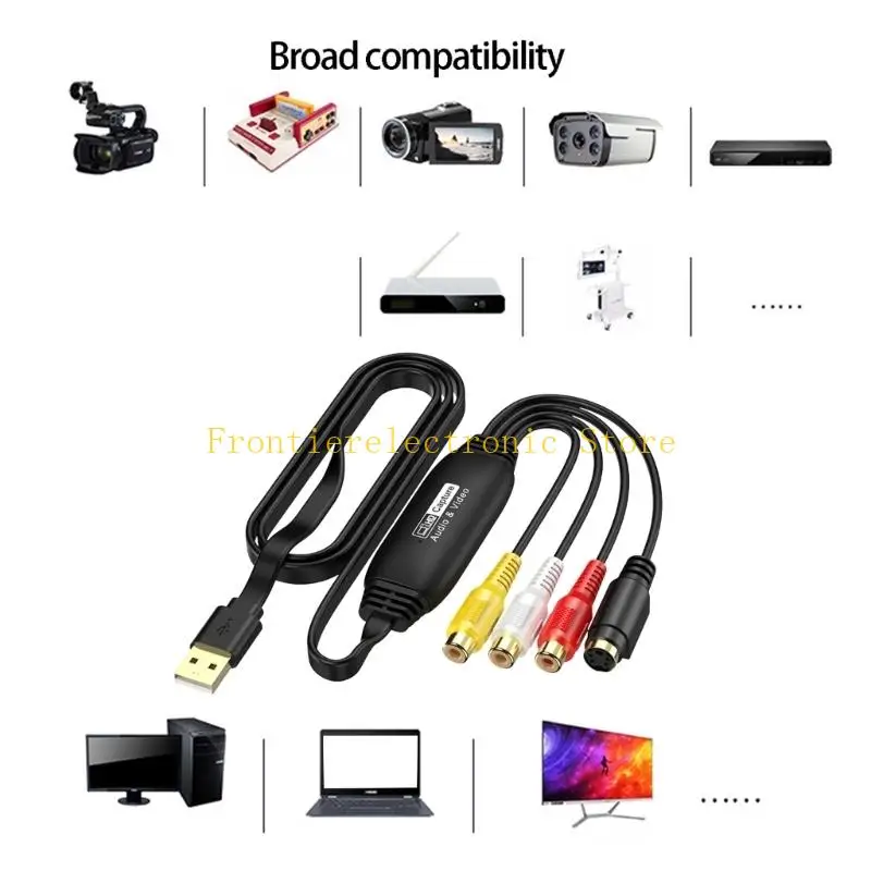 G8DB VHS To Digital Converter USB Video Sound Capturing Card USB Video Capturing Replacement for Home Entertainment Accessori