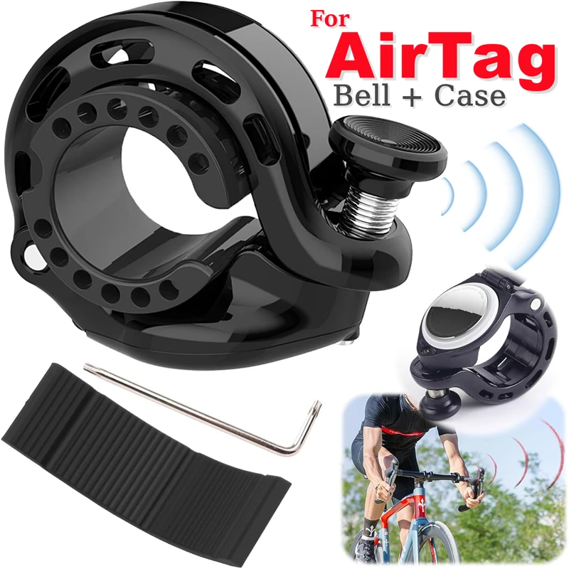 

Для AirTag велосипедный звонок, защитный держатель, противоугонный скрытый водонепроницаемый велосипедный рожок, руль для Air Tag AirTags 22-31 мм