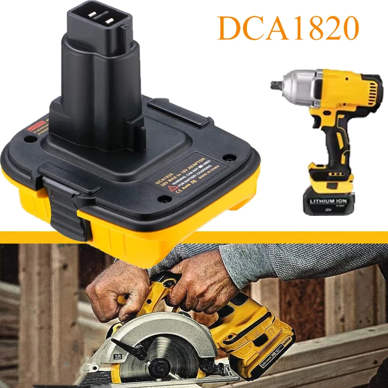 

Adapter DCA1820 for Dewalt 18V Tools Converts 18V/20V LiPo Batteries To Ni-Cd/Ni-MH Batteries Make Battery Use for Nickel Drills