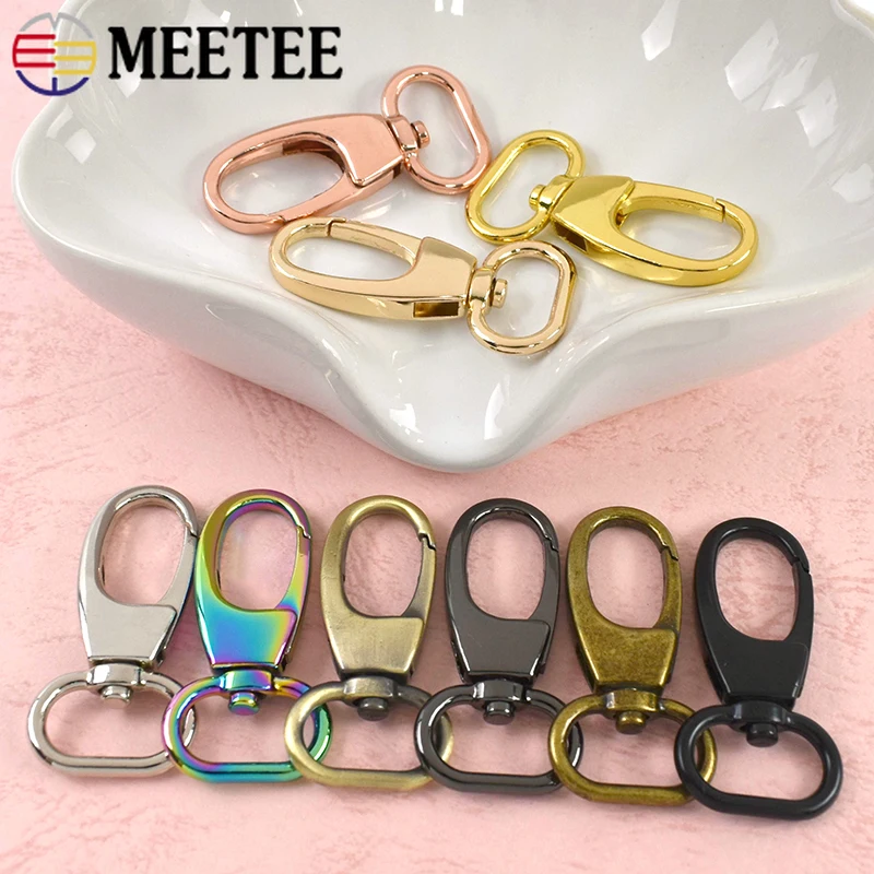 

10/20Pcs 20-38mm Metal Buckles Handbags Pocket Swivel Buckle Keychain Pet Collar Carabiner Clip Snap Hook Hardware Accessories
