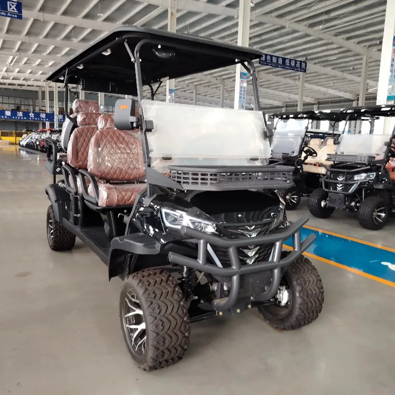 All Terrain 6 Passenger Electric Golf Cart Off-Road Buggy Lifted Chassis Aluminium 48V /60v/72v 5KW For Farm Resort CE