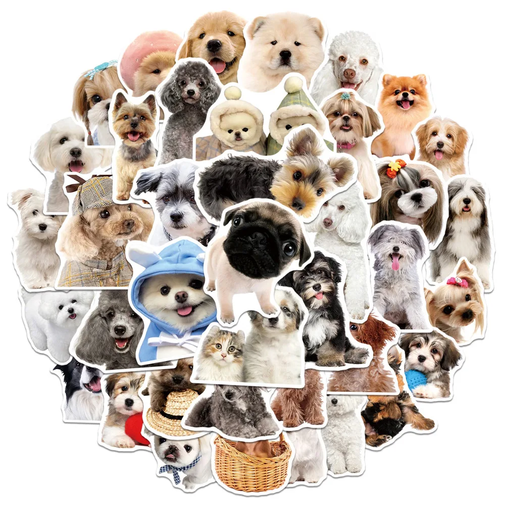 

10/50Pcs Cute Puppy Dog Graffiti Stickers Decoration Luggage Phone Case Computer Adhesive Sticker Pet Lovers Gifts Wholesale