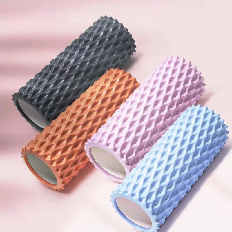 Yoga column fish bone pattern EVA fitness hollow foam shaft massage mace family fitness roller leg muscles