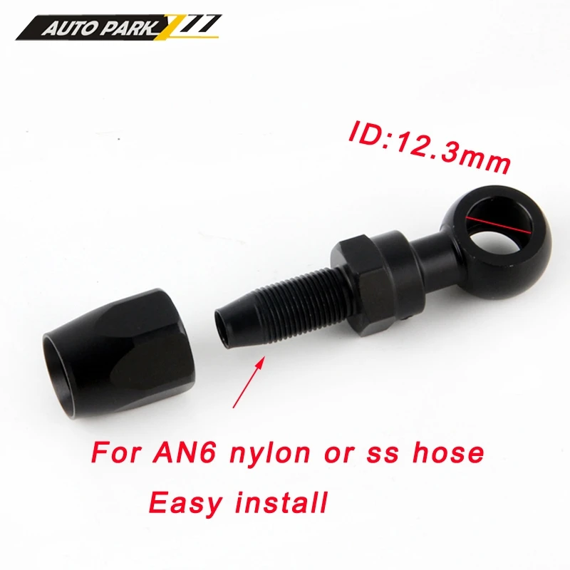 car motorcycle hydraulic stainless steel nylon AN6  hose fitting banjo 12mm 14mm Fitting