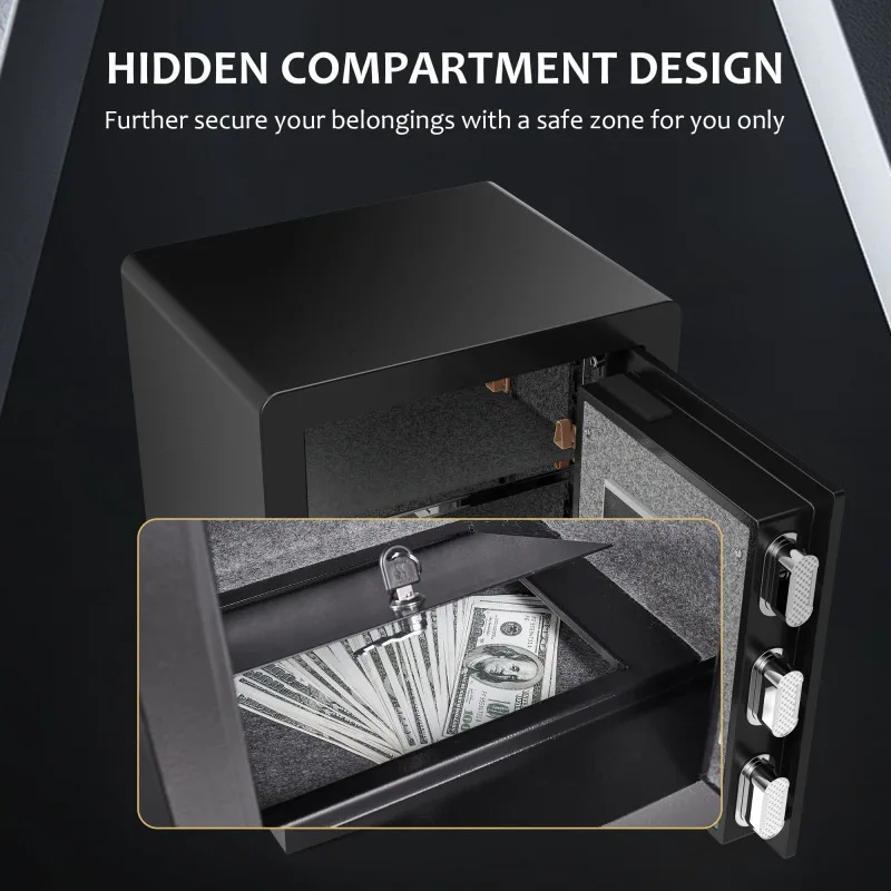 1.52  Box Solid Alloy Steel Office Hotel Home Safe Security Digital Safes Box With Electronic Keypad Spare Key Smart