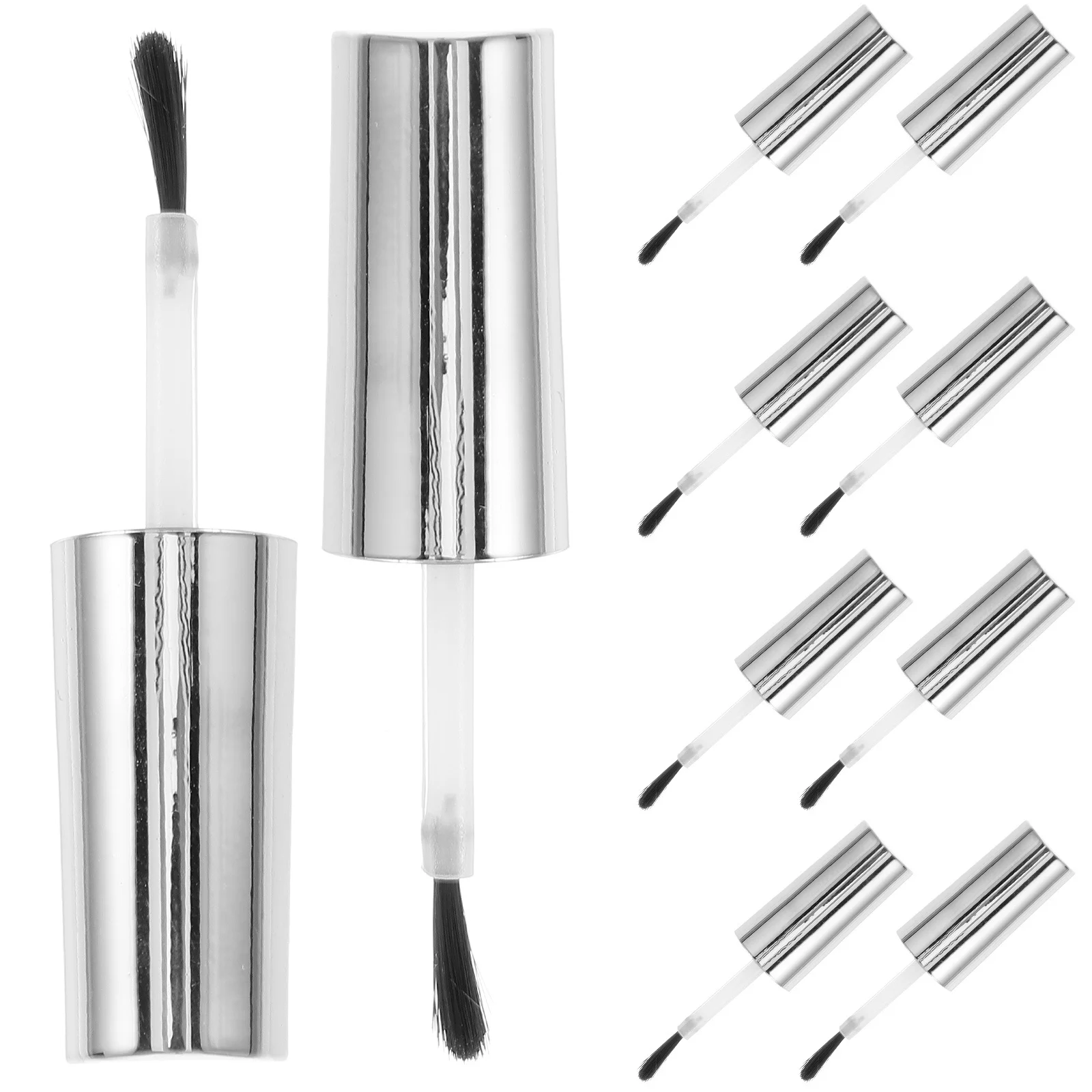 Spazzola di ricambio per smalto da 10 pezzi per tappi di bottiglia per smalto gel con pennello Tappi di bottiglia per unghie di ricambio di piccole dimensioni per salone di bellezza