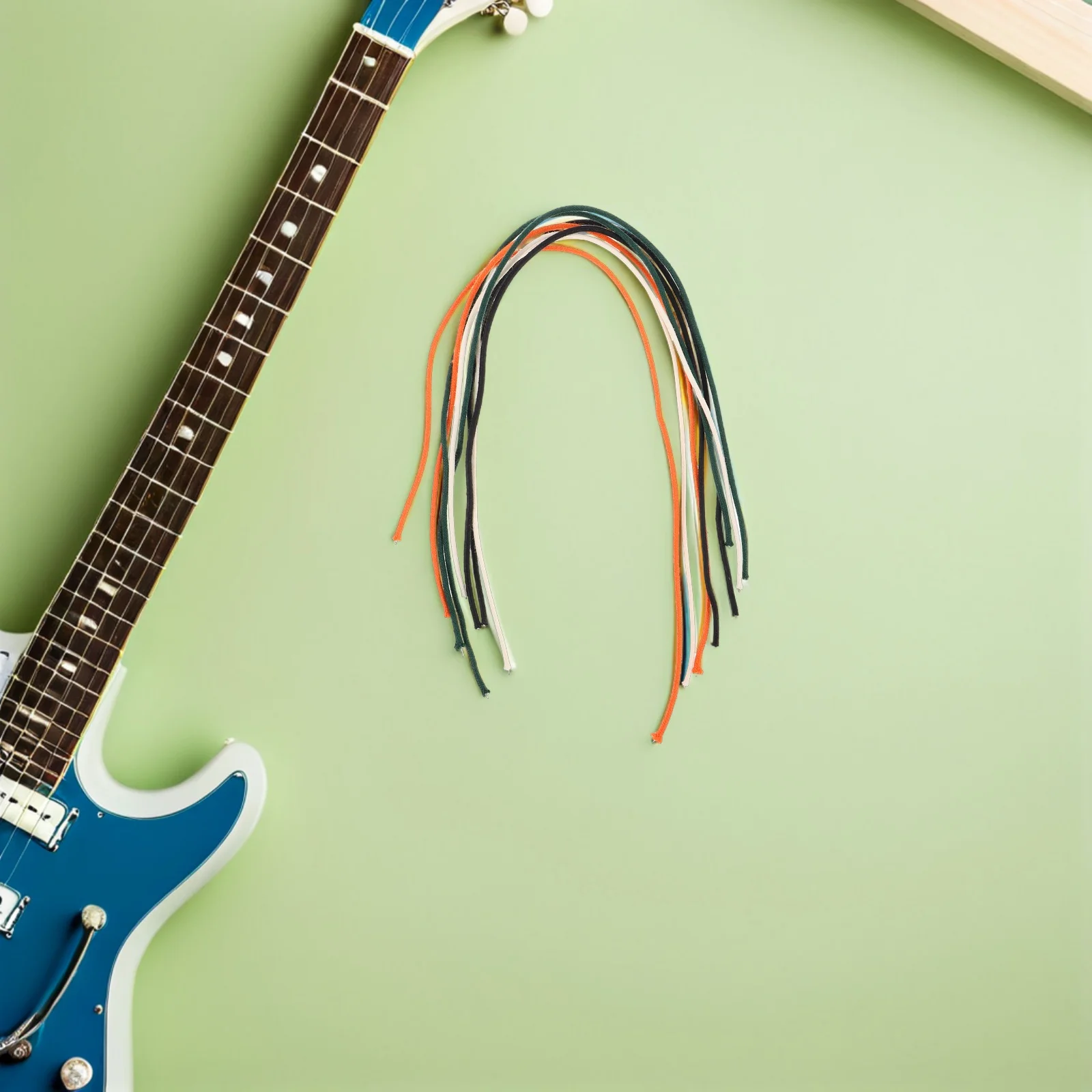 

8Pcs Guitar Wire Pushback Pre-Tinned Copper Waxed Cloth Wiring Replacement Kit Vintage Style Electric Bass Wiring Accessories