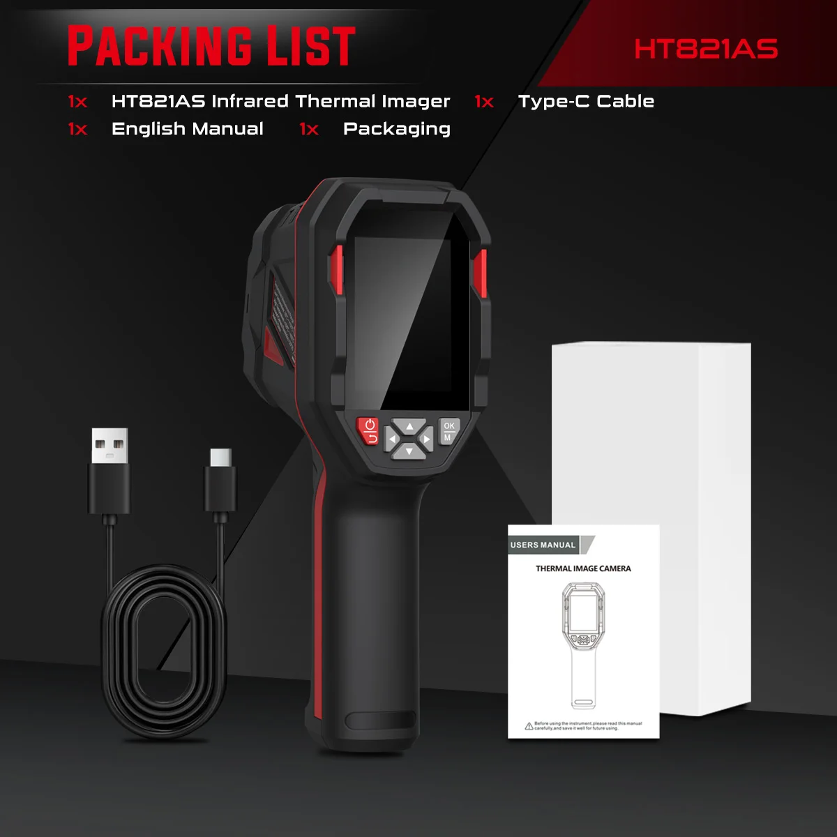 HABOTEST HT821AS rechargeable thermal imaging camera -20 ℃~550