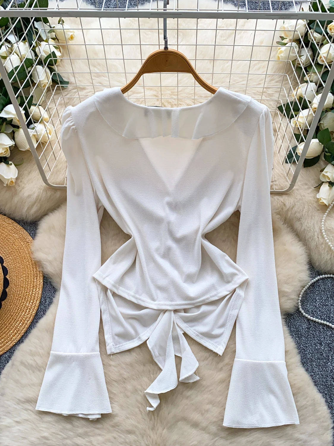 Ele mat Bell Sve irt Top da donna Faionable Slim Fit Design Le Casual in fibra di poliestere traspirante