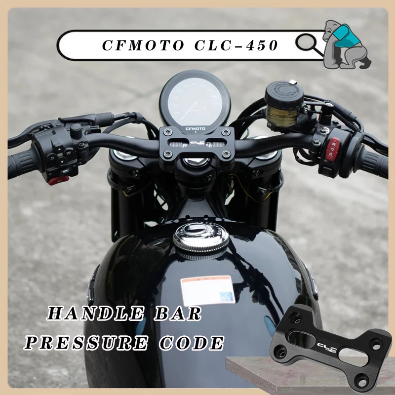 Aluminum Handlebar Top Control Pressure Block Transfer Code and Key Protection Shell Case Cover for CFMOTO CLC450