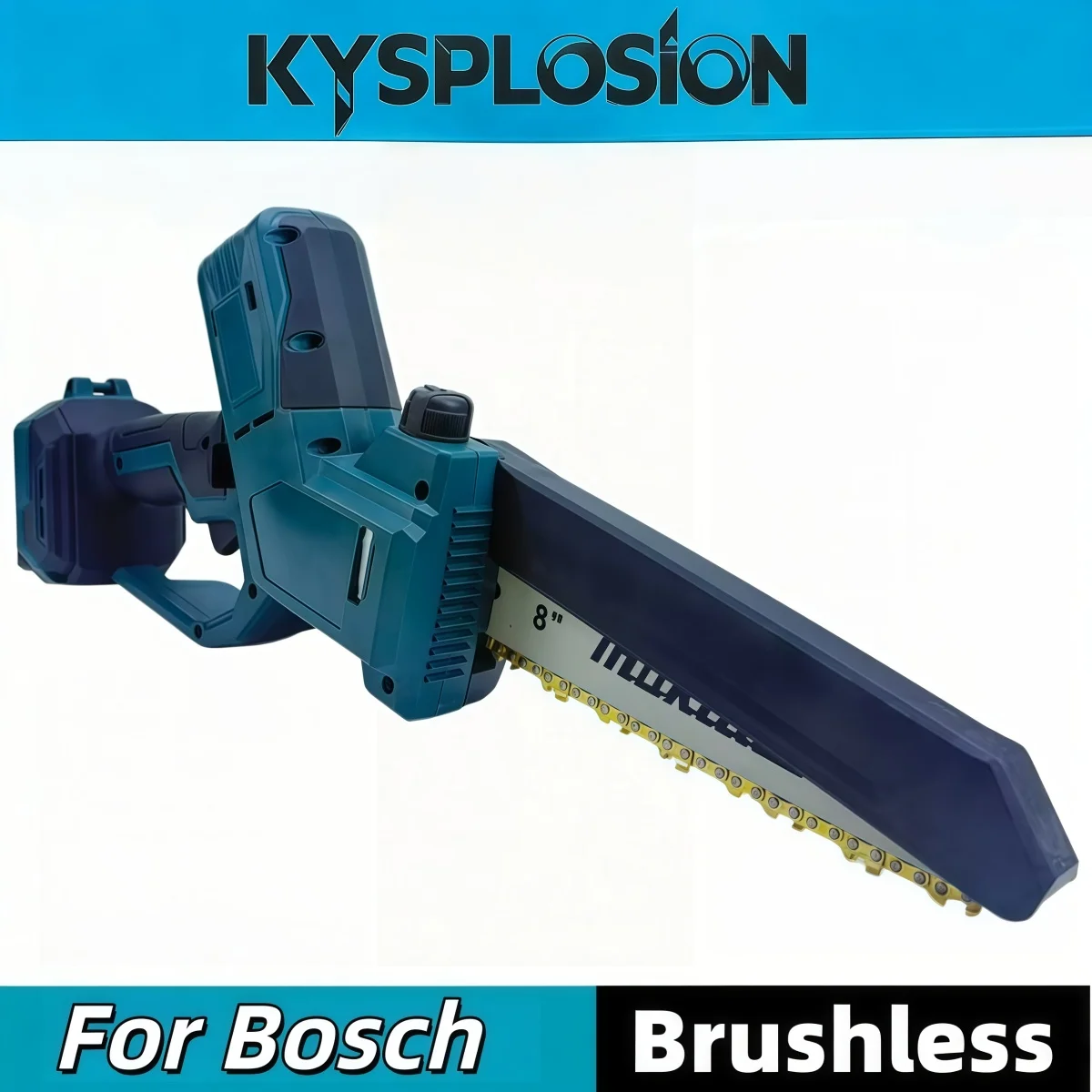 For Bosch 18V Brushless 8 Inch Cordless Electric Chainsaw Rechargeable Battery Pruning Saw Garden Tree Wood Cutting Power Tools