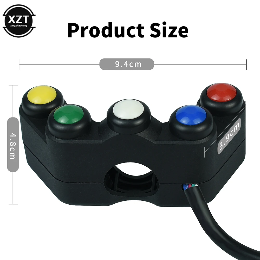 Universal 5 button Array Motorcycle Switches Race Bikes Motorcross 22mm Handlebar Switches Assembly Handle bar switch