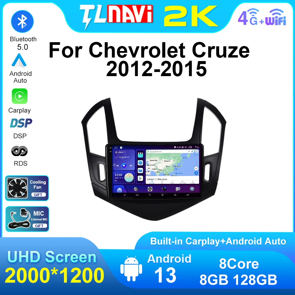 

9 Inch Carplay For Chevrolet Cruze 2012 2013 2014 2015 Android Auto Multimedia Stereo Car DVD Player Navigation GPS Radio