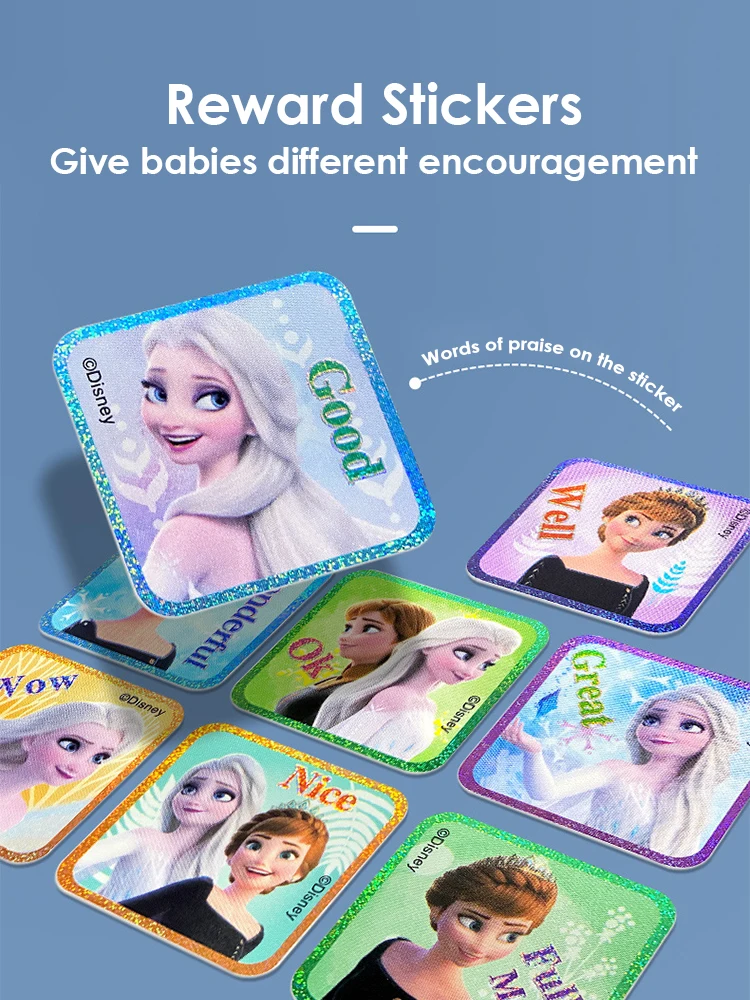 200 pcs Disney Children Cartoon Stickers Pull Out Frozen Princess StIckers Cute Kawai Toy Present For Kids