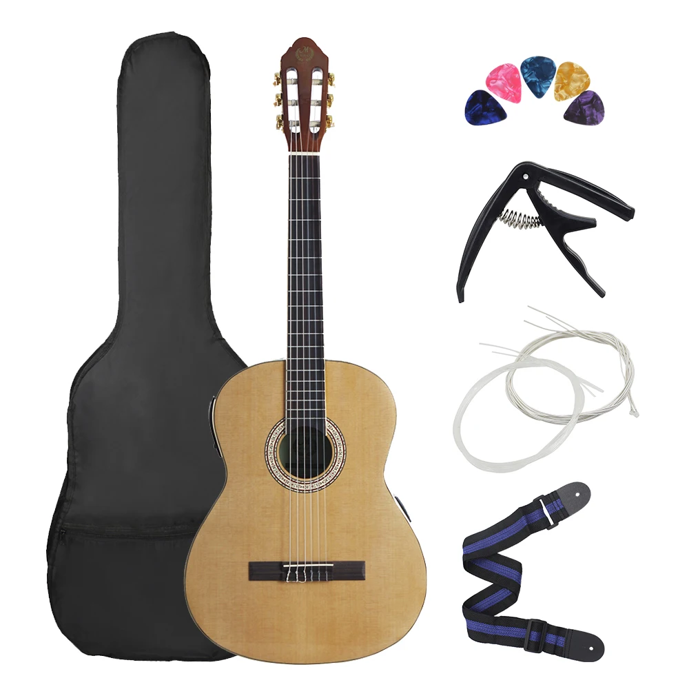 

IRIN 39 Inch 6 Strings Classical Guitar 18 Frets Spruce Body Classic Guitarra With Case Capo Strap Guitar Parts & Accessories