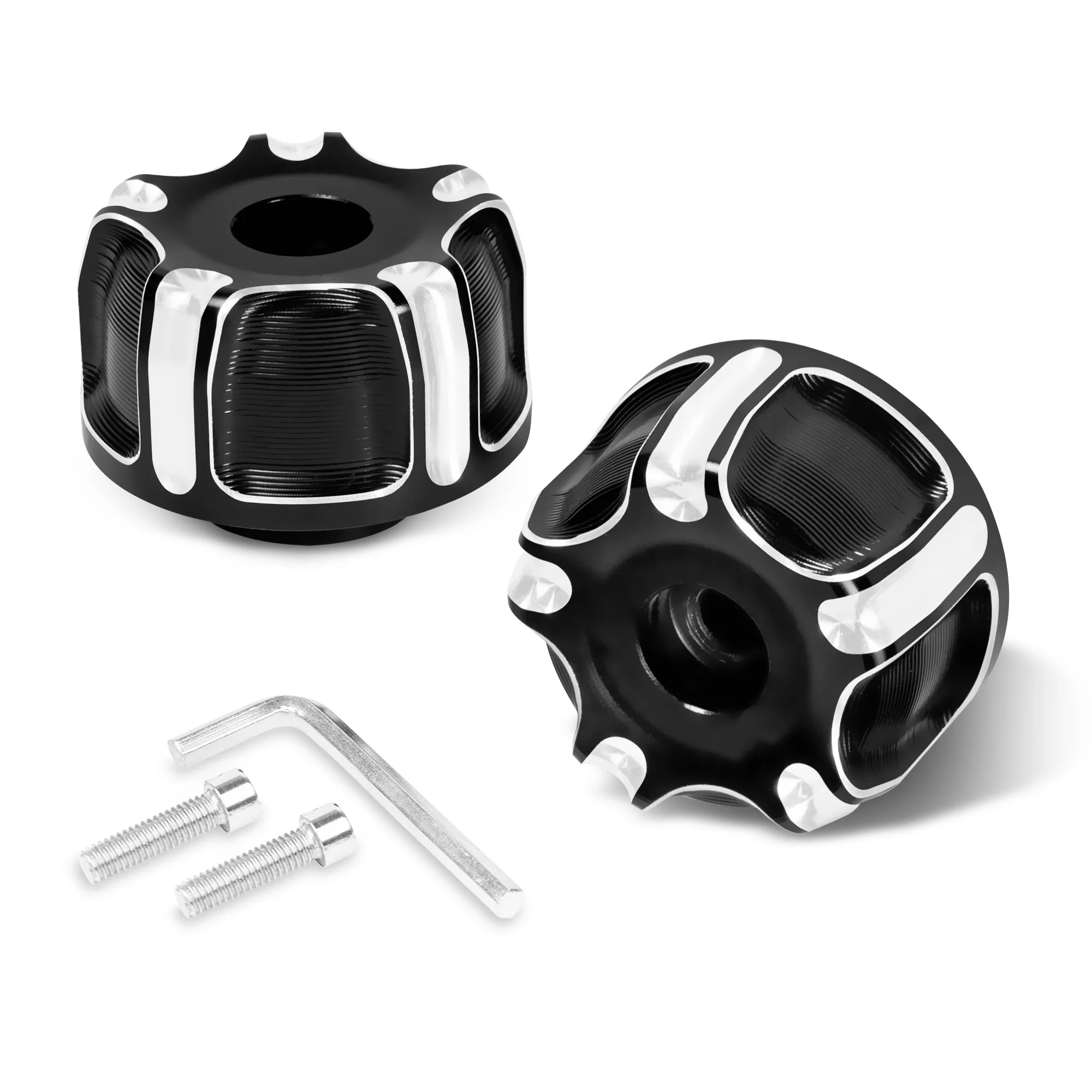 

Striped Style Handlebar Bar End Caps End for Can Am Spyder F3 RT ST 2015-2023,RT-L 2012-2023 Hand Grip End Caps Accessories