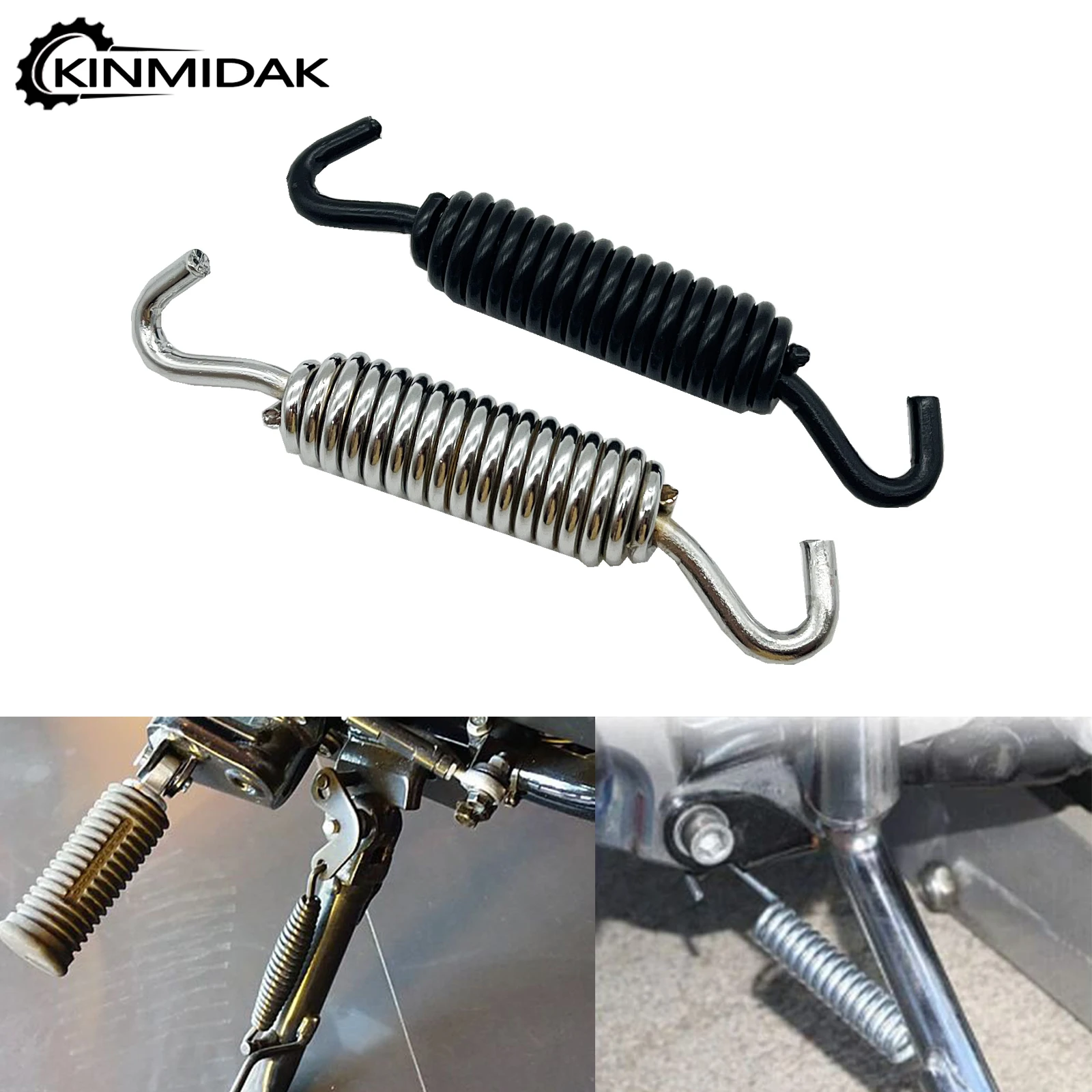 Motorcycle Kickstand Jiffy Stand Spring Kit Black Chrome For Harley Dyna Sportster 883 1200 Touring Electra Road Glide Softail