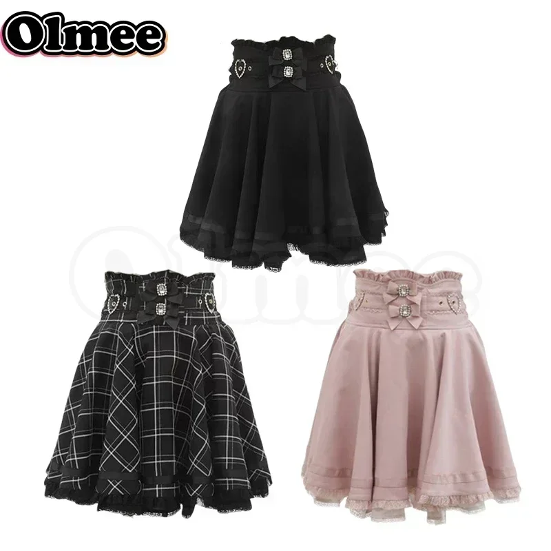 [Olmee] In Stock Jirai Kei Skirt Japanese Cute Mine Style Dress Pink Kawaii y2k Oversize Plus Size Kawaii Tomorrow My Love Liz