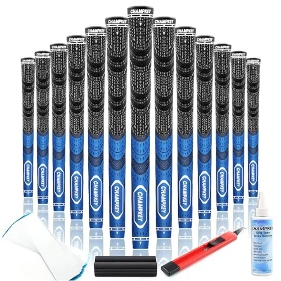 

Premium Hybrid Golf Grips 13 Pack with All Repair Kits - Engineered for All Weather Performance High Traction and Superior Cont