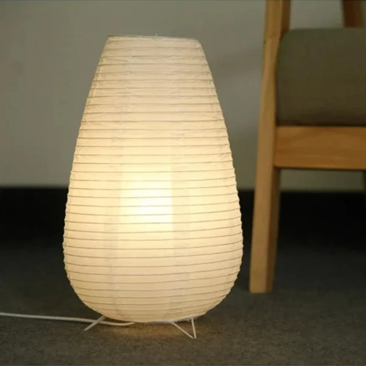 White Rice Paper Table Lamp Interior Lighting Wabi-Sabi Fixture Dining Table Bedside Bedroom Living Nordic Home Decor Desk Light