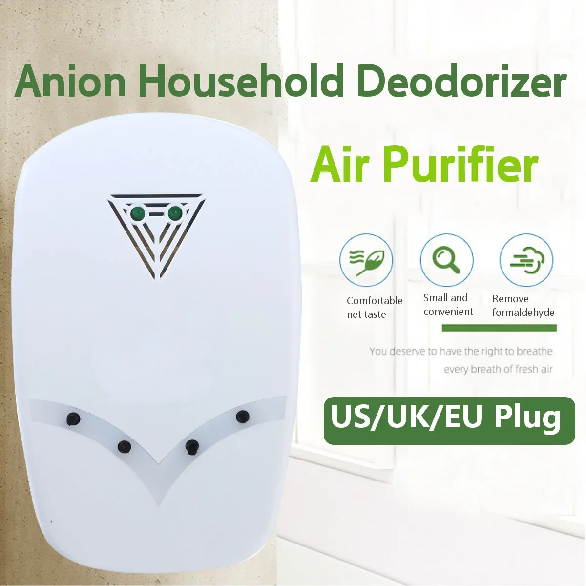 

Ozone Generator220V Anion Household purifier bedroom in addition to formaldehyde odor second-hand smog air negative ion purifier