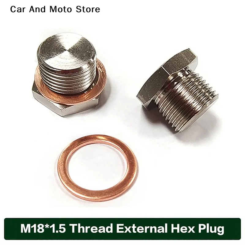 【CMO】OD Exhaust Pipe Fitting Flathead Screws Lambda Converter O2 Oxygen Sensor Plug Universal Thread M18*1.5