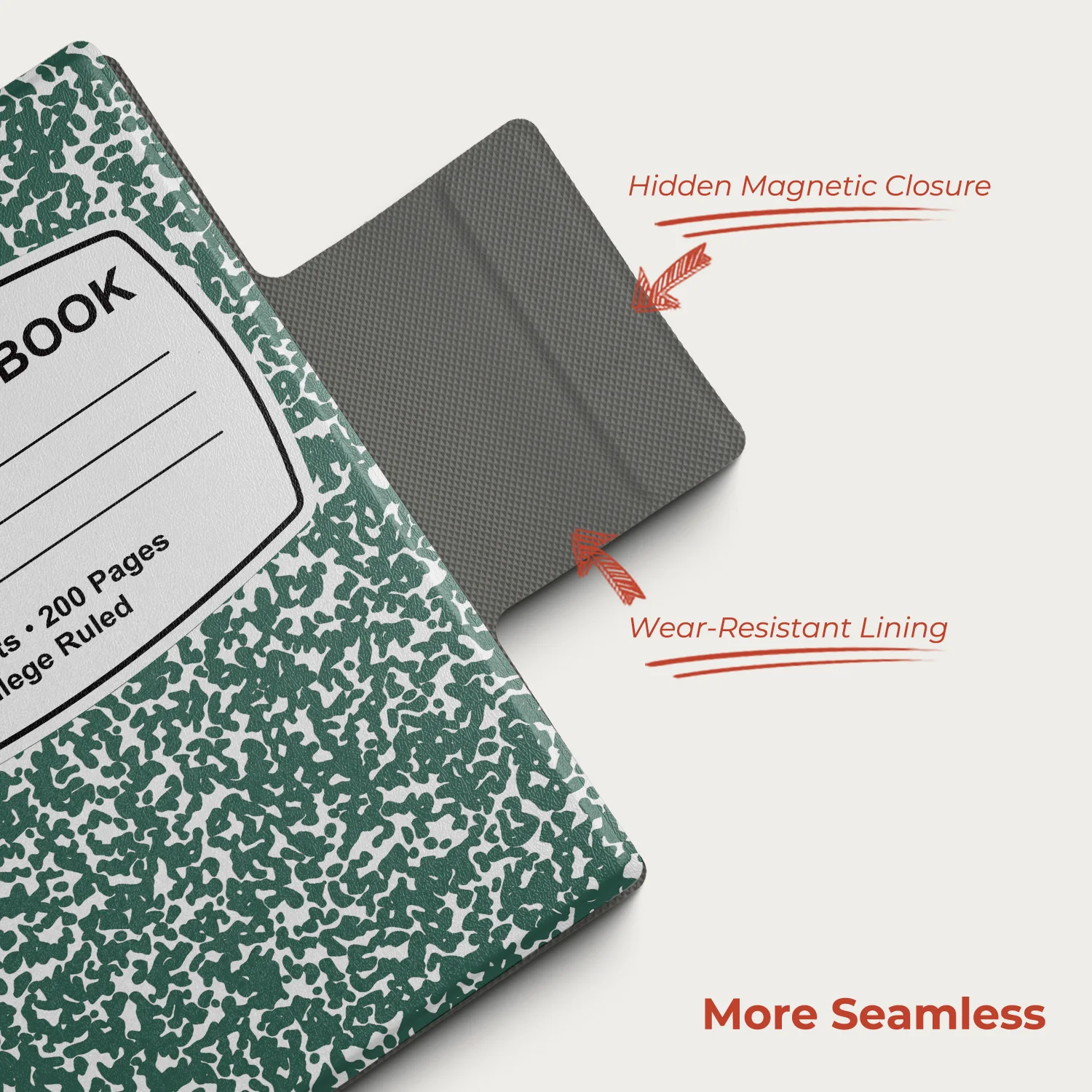 Etui magnetyczne Twosheep do Bigme B7 Bigme B7pro 7 cali, bezramkowe, ultracienkie, z funkcją automatycznego usypiania i budzenia, w stylu klasycznego notebooka. — zdjęcie produktu 3