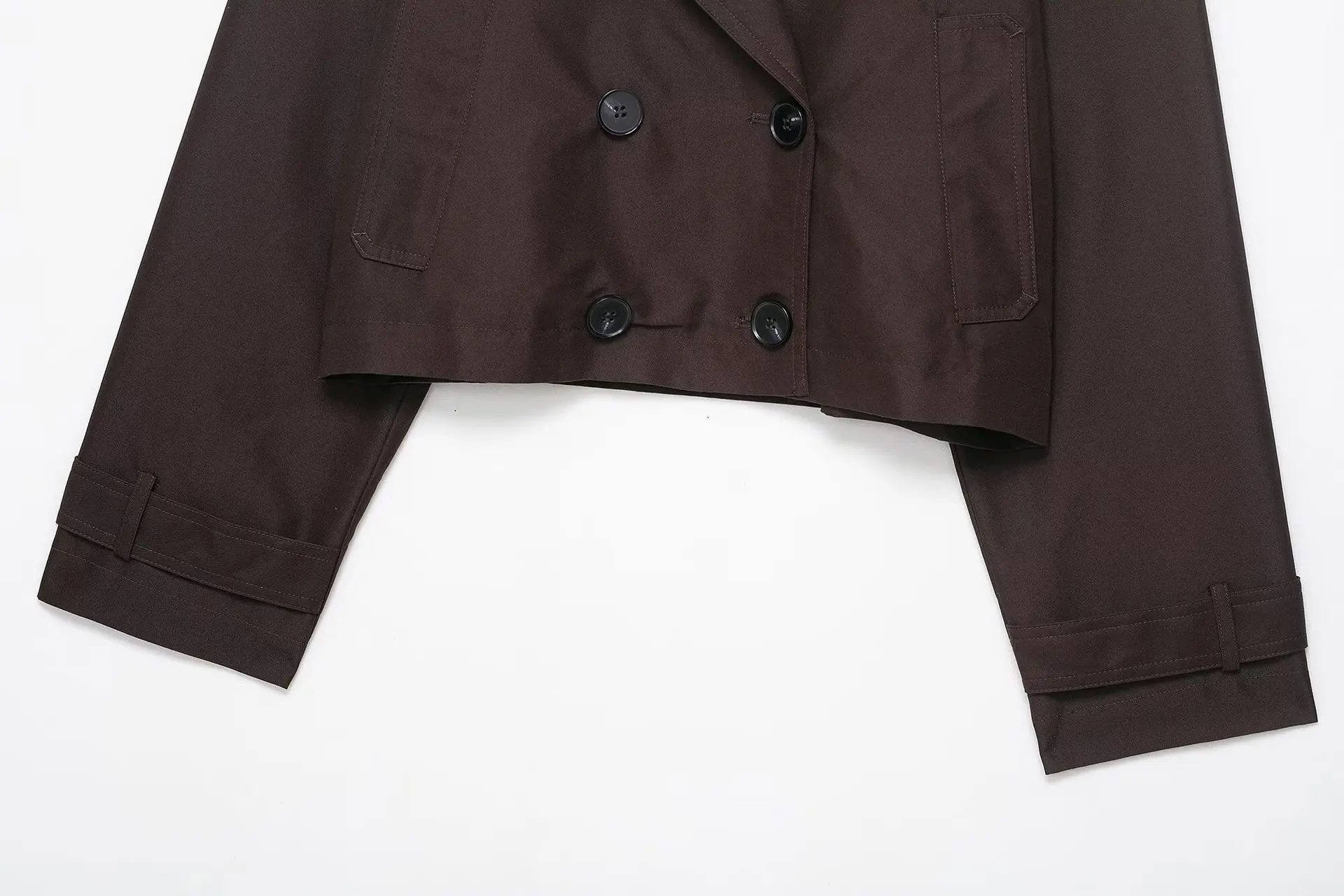 2025년 신상 영국식 출퇴근용 클래식 더블 브레스티드 트렌치코트 여성용 짧은 캐주얼 트렌치코트