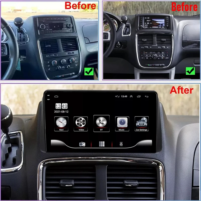 Car Stereo Radio Head Unit 9" For Dodge Grand Caravan 2011-2013 Wireless Carplay Android 13 Auto Intelligent System GPS WIFI - Image 3