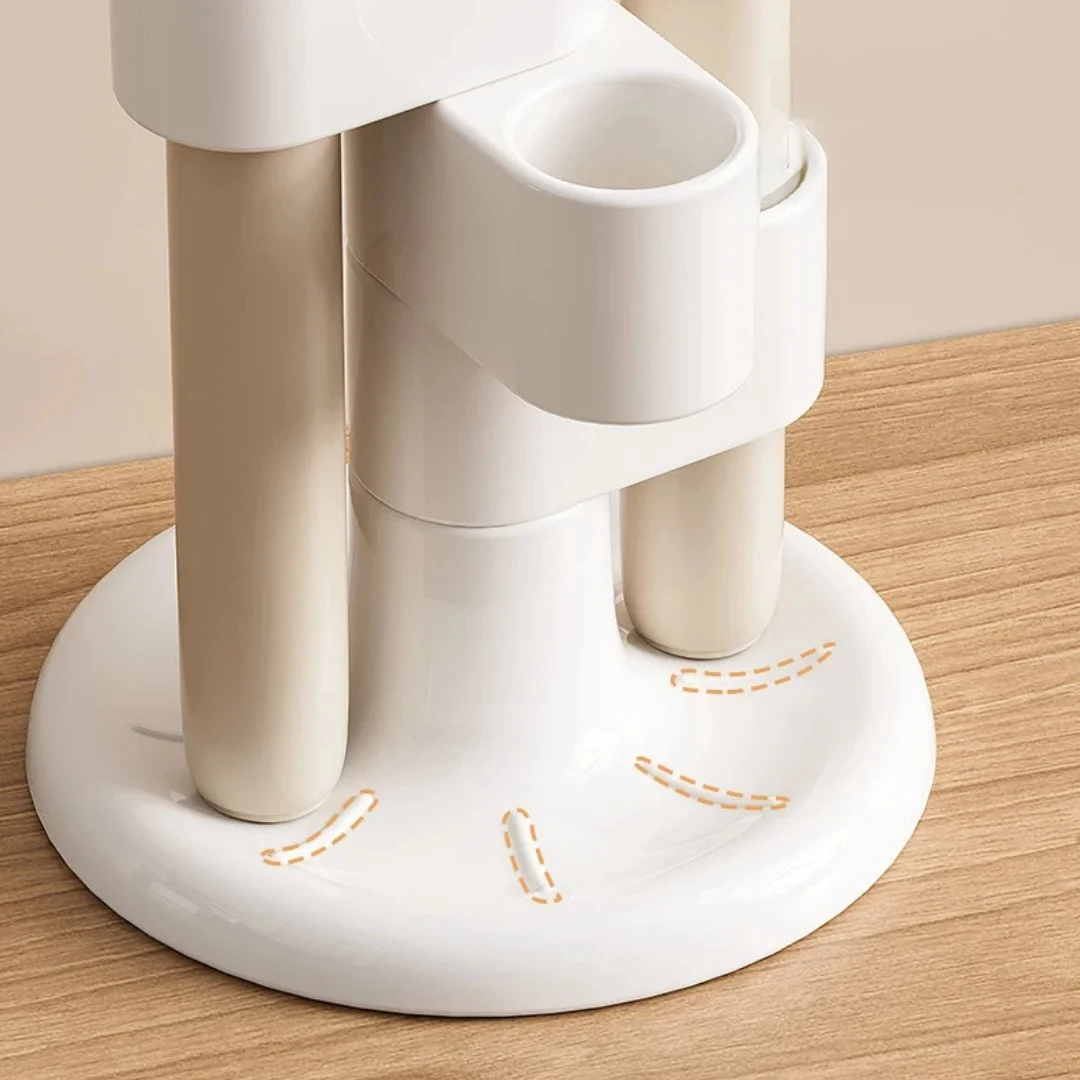 1 قطعة حامل فرشاة الأسنان الدورية سطح المكتب فرشاة الأسنان حامل المنظم الحمام البند تخزين حاويات السفر المنزلية الاستخدام مع قاعدة