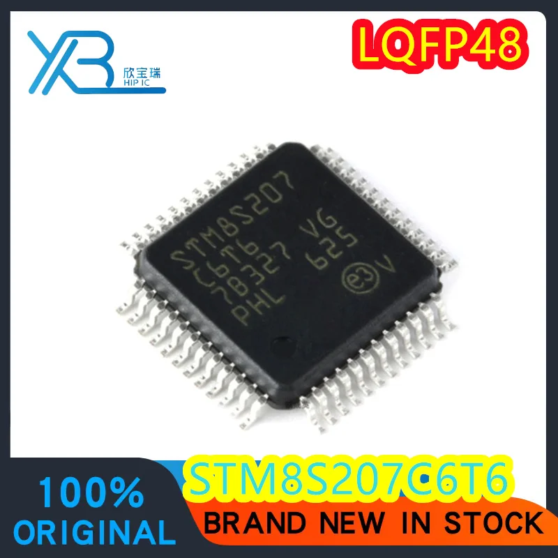 (2/40pieces) STM8S207C6T6 8-bit Microcontroller 24MHz 128KB Flash 6KB RAM LQFP-48 - Original IC Bulk Order Worldwide Shipping