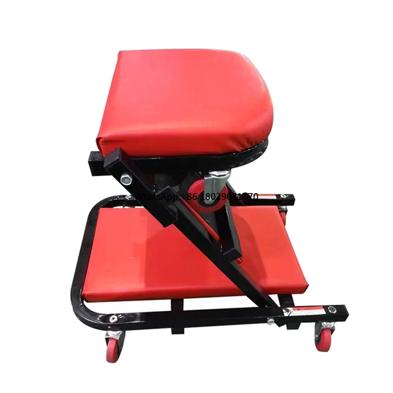 

40 inch Multi-Function Creeper Foldable Seat Rolling Stool Steel Rail Auto Repair Tool