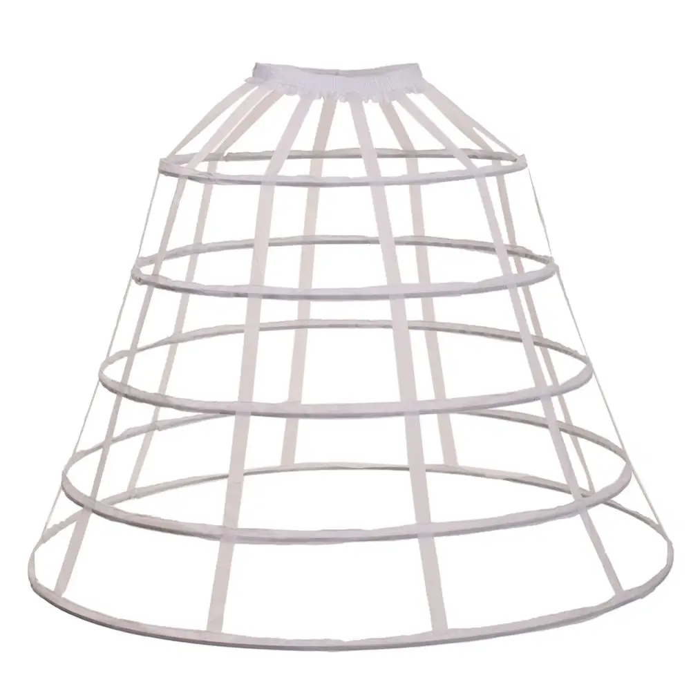 Cage Hoop Skirt Bustle Petticoat Victorian Ball Dress Vintage Dance Party A Line Frame Crinoline Pannier Underskirt Slip view 6