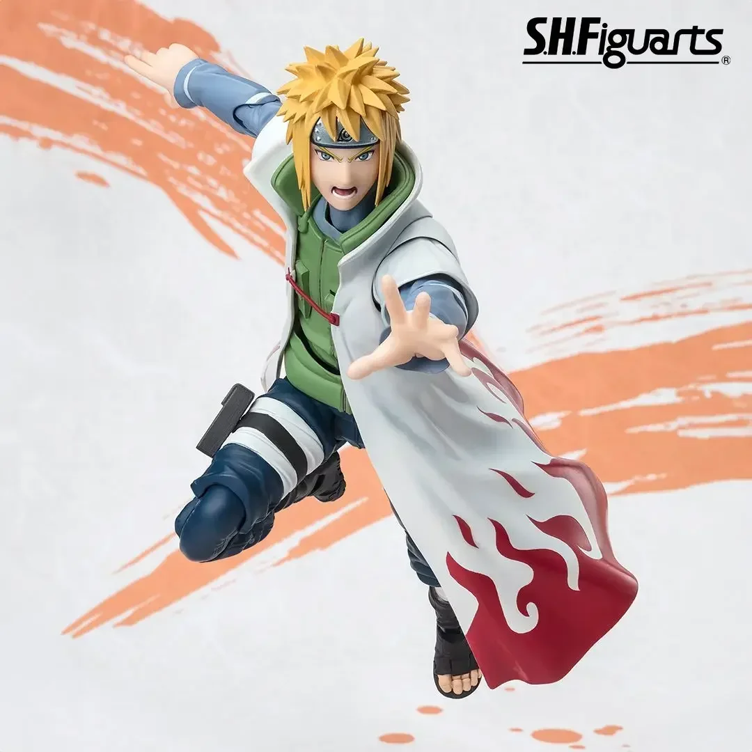 100% Bandai SH Figuarts Shf Naruto Shippuden Minato Namikaze Narutop99 Edition Anime Action Figures Toys Models Figura Collector