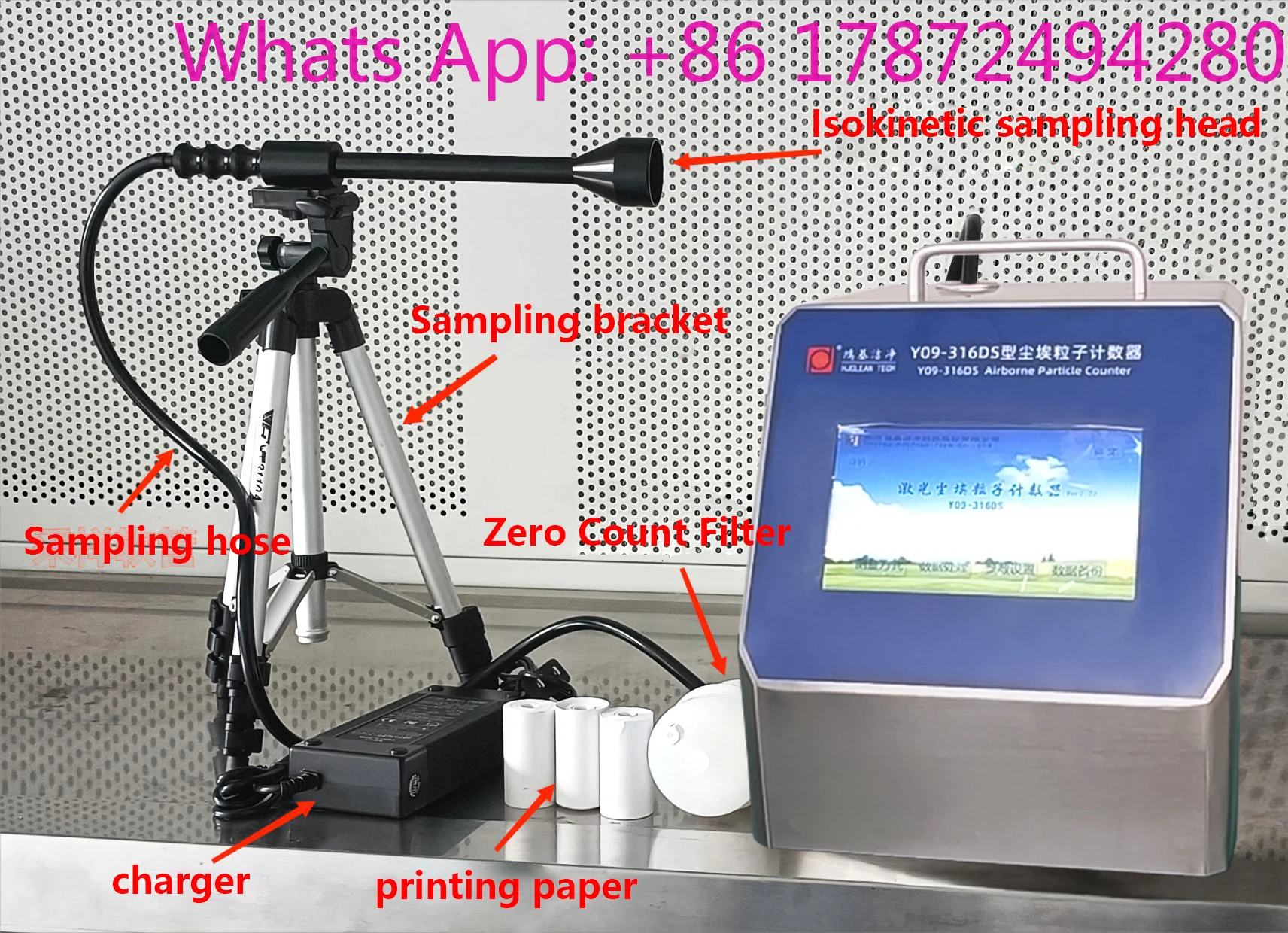 6-Channel Airborne Particle Counter for Clean Room Dust-Free Workshop Laboratory Environment Testing