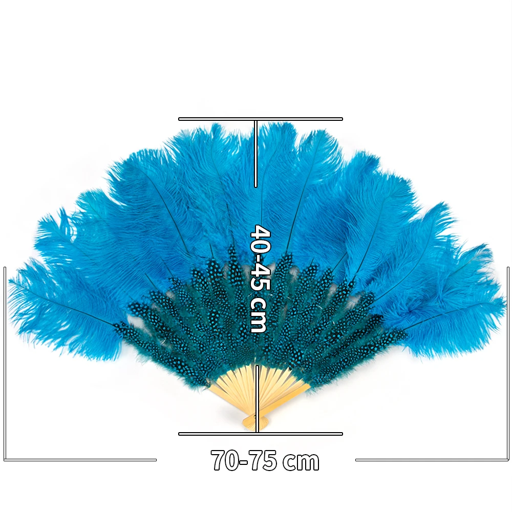 Pure handmade ostrich feather fan, Qipao runway photography live streaming portrait shooting stage performance prop fan