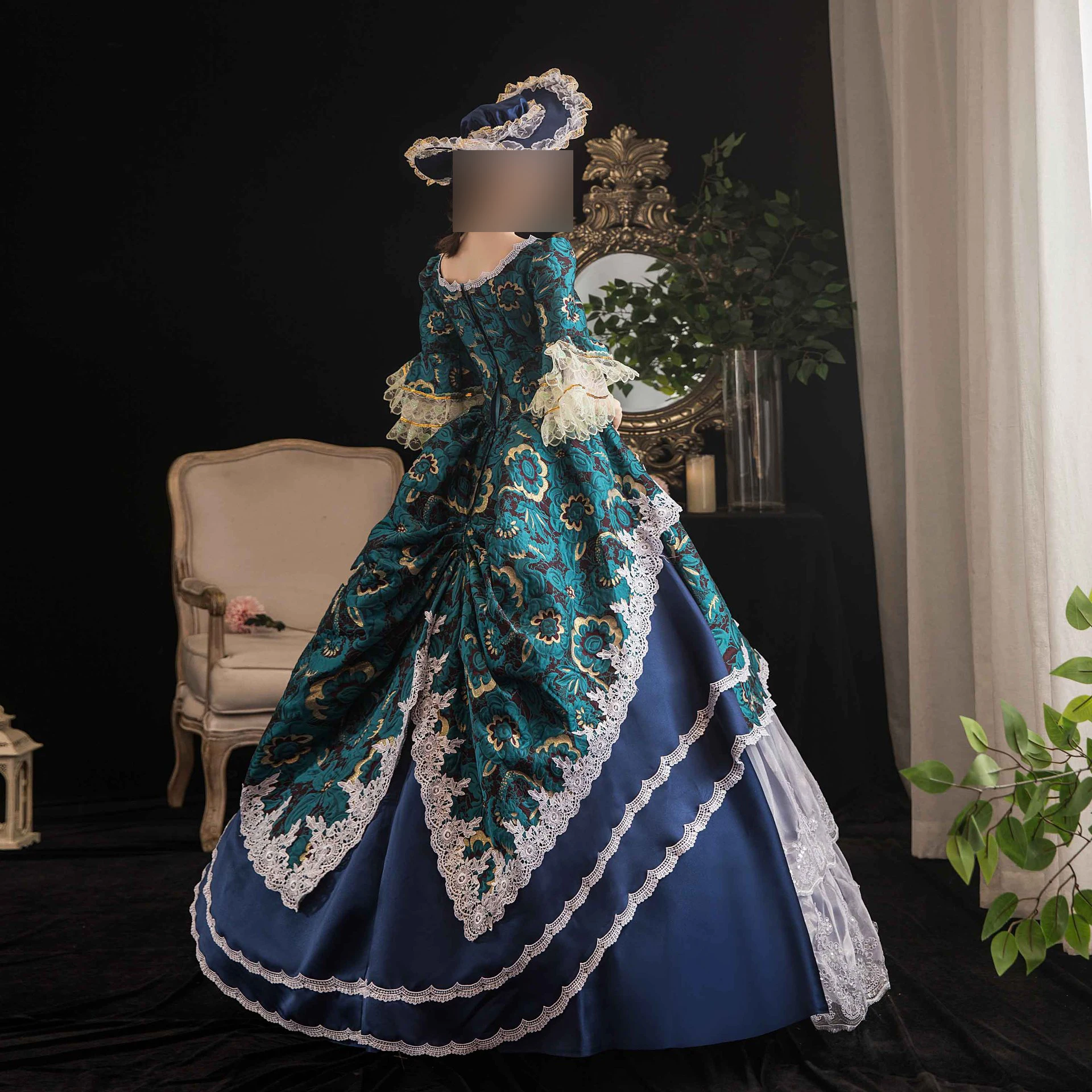 Customized Vintage Renaissance Dresses Ball Gown European Court Medieval Victorian Costume Dress Women Cosplay