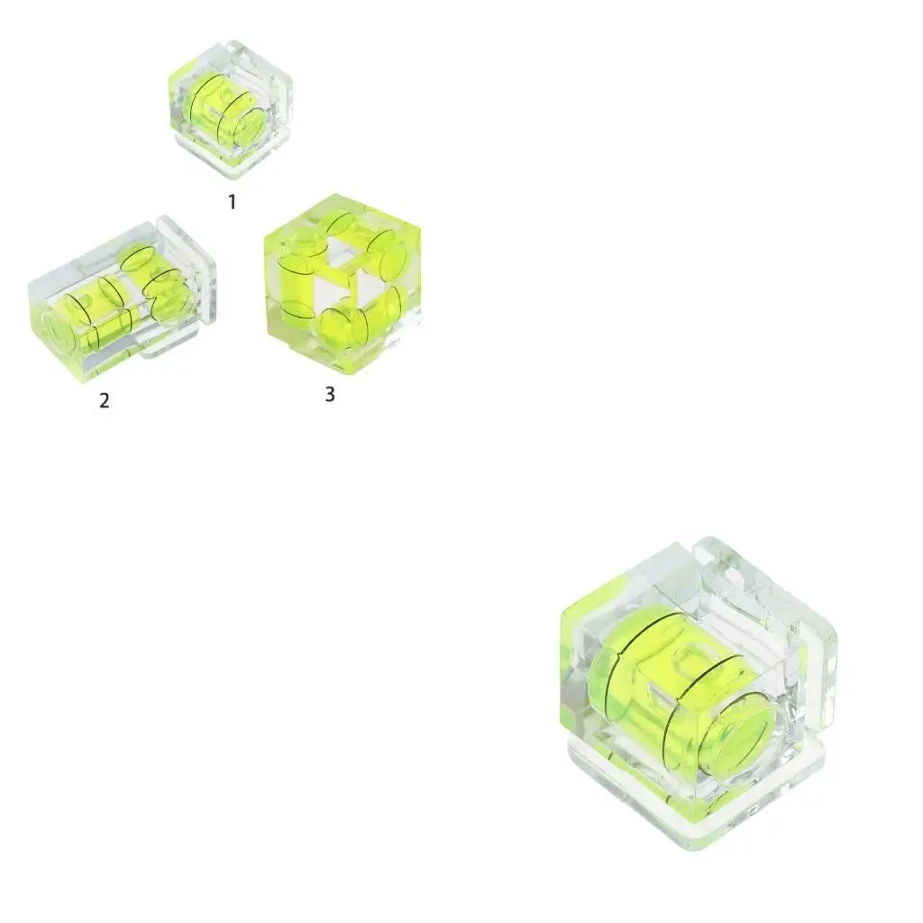 

Triple 3 Hot Shoe Bubble Spirit Level Precise Leveling for Landscapes/Architectural Photography Easy to Use