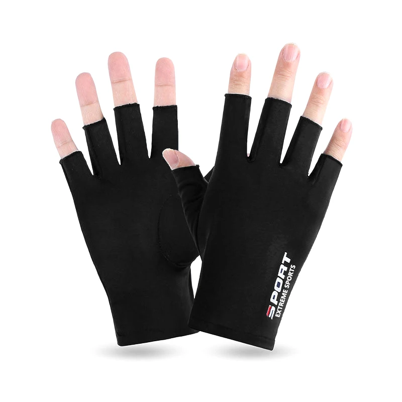 Anti-UV Men Women Fishing Gloves Sunscreen Antiskid Spring Summer Ice Cool Breathable Cycling Sport Gloves Fishing