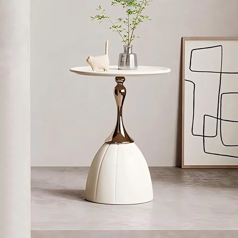 

Modern Metal Coffee Table Round Minimalist Living Room Decoration Side Table Books Writing Mesa Auxiliar Living Room Furniture