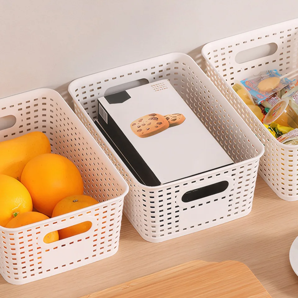 Large Capacity Plastic Storage Box Set with Bamboo Lids