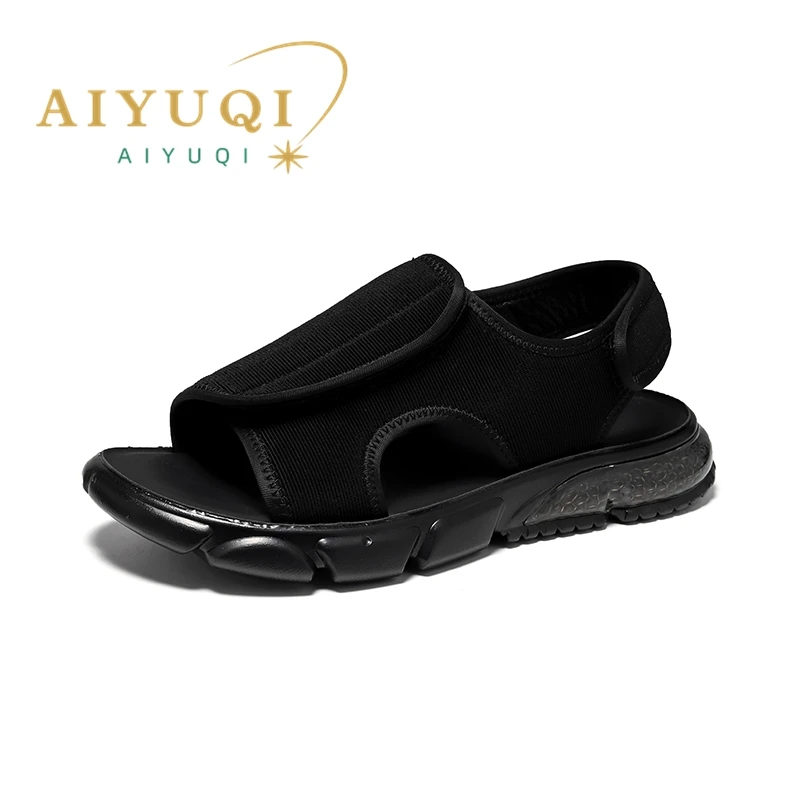 

AIYUQI Men's Sandals Roman 2023 Summer Men Sandals Open-toe Outside Wear Flat Breathable Casual Sandals For Men