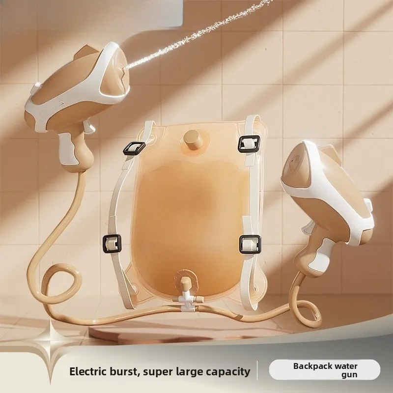 

Backpack with continuous electric water gun, children's fully automatic water spray nozzle, Glock battle water gun