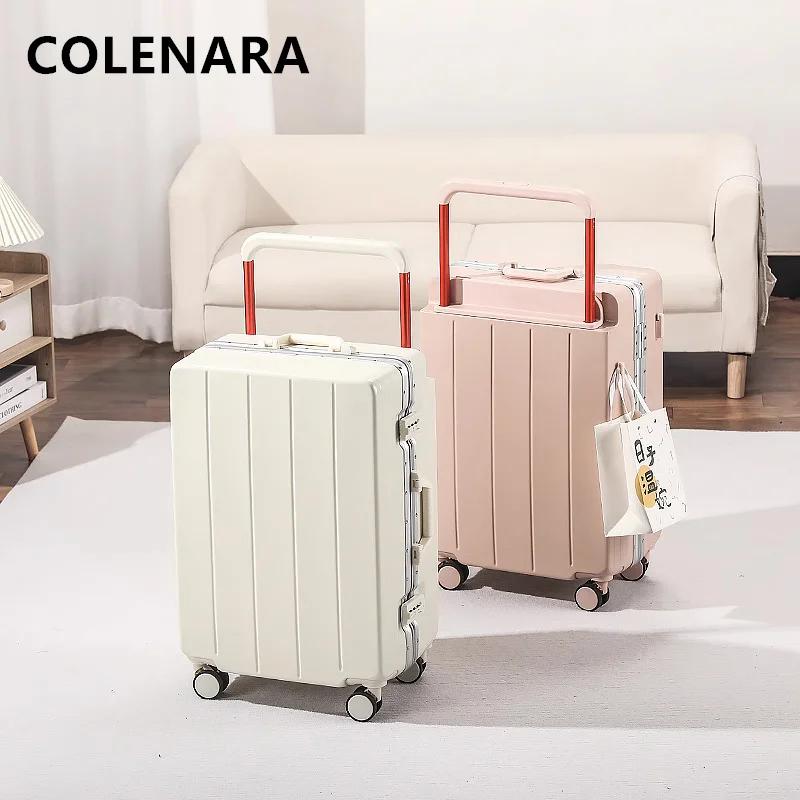 COLENARA Aluminum Frame Suitcase ABS+PC Boarding Box 20