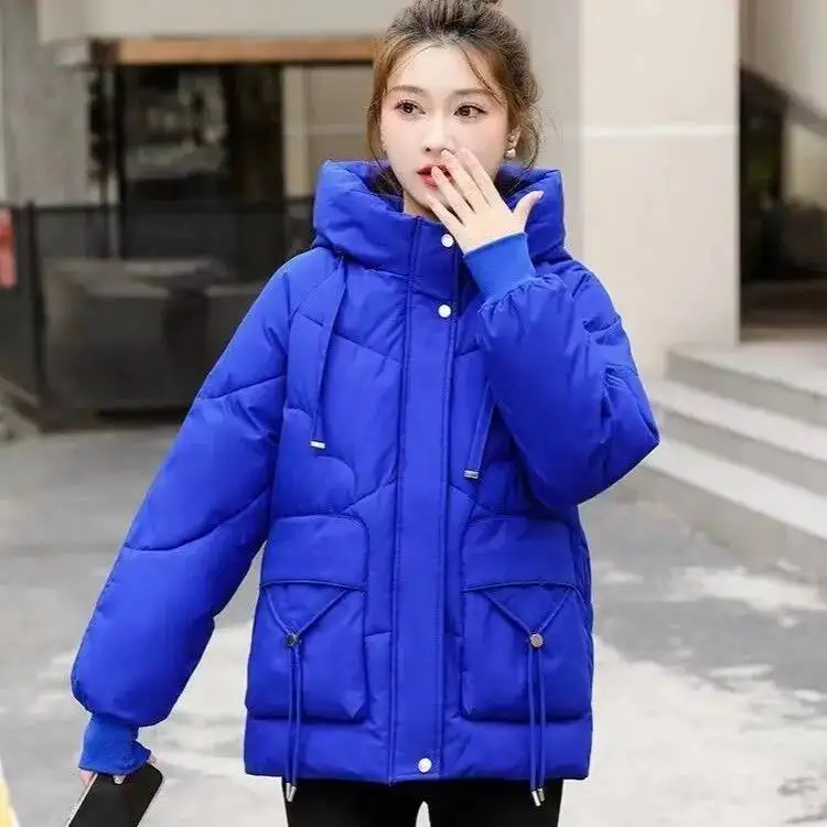 Manteau à capuche épais et chaud pour femme, veste coréenne ample rembourrée en coton, Parkas, nouvelle collection hiver 2025