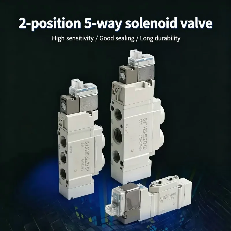 SY3120 SY5120 SY7120 4LZD 5LZD 6LZD High Quality  Pneumatic Control Solenoid Valve  5 port 2 Solenoid Valve SY5120 Valve