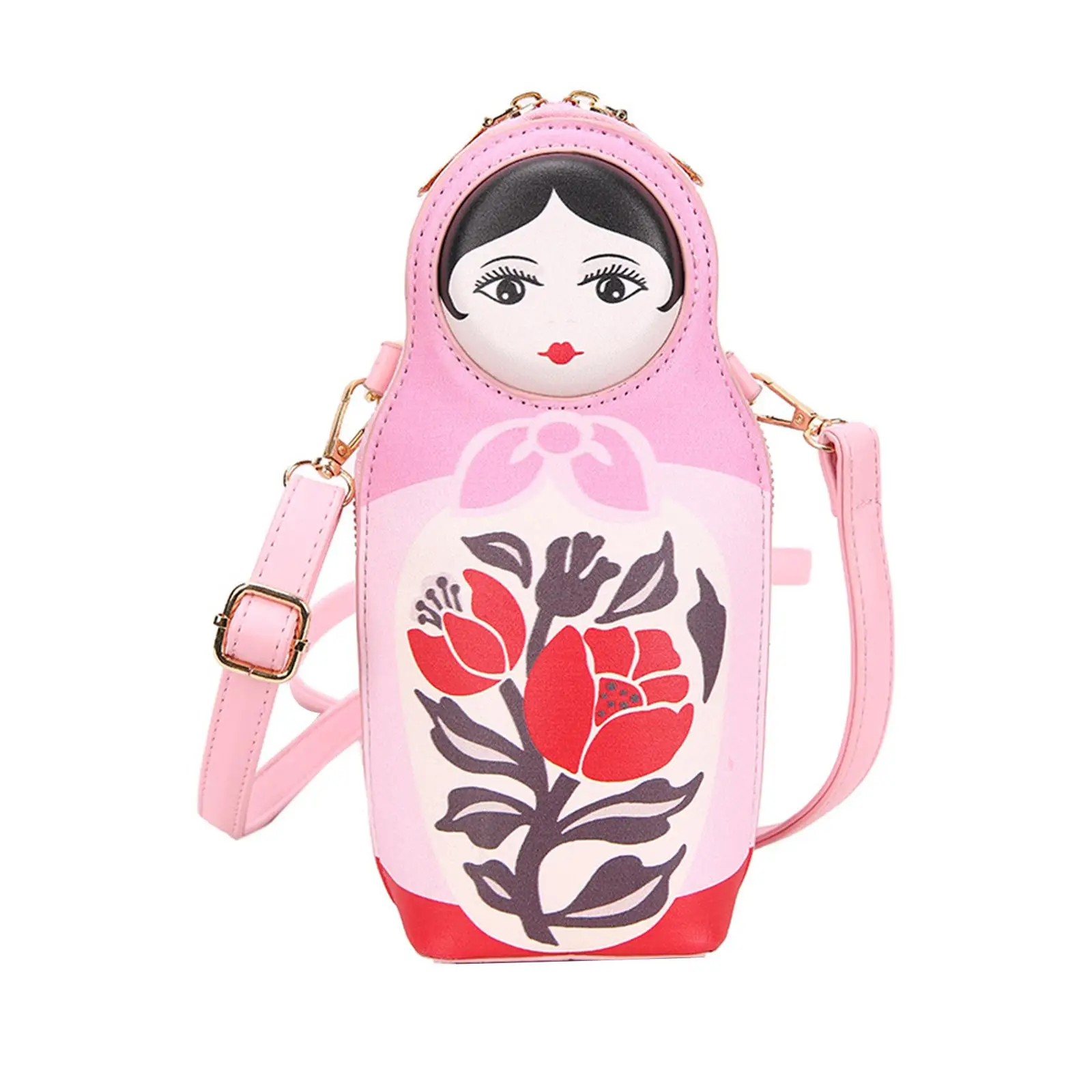 Matryoshka Doll Crossbody Bag Handbag Men Women Casual Shoulder Bag Shoulder Bag for Riding Trekking Camping Climbing Hiking